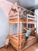 Двухъярусная кровать-домик Dreams Classic+ в натуральном цвете