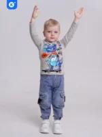 Худи для мальчика Kinderie Dino grey