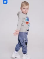 Худи для мальчика Kinderie Dino grey